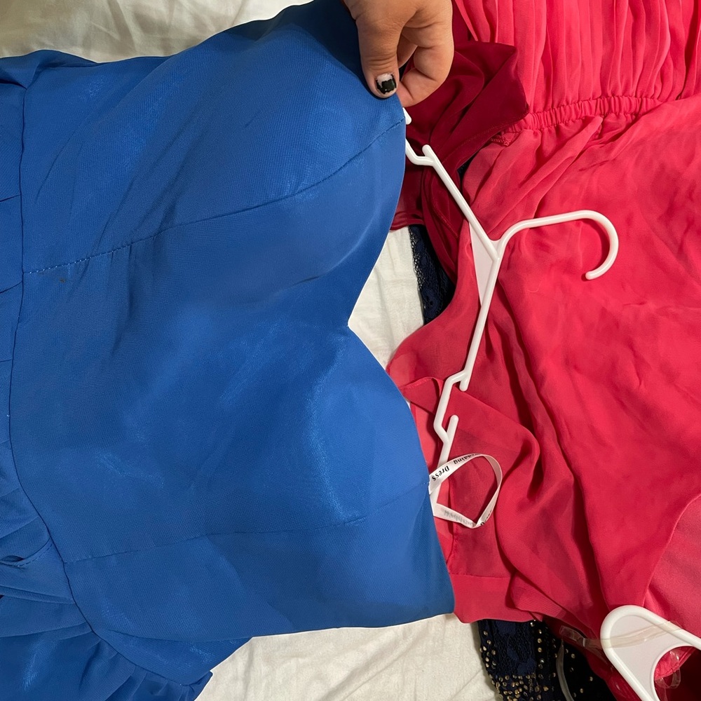 Light blue brides maids dress